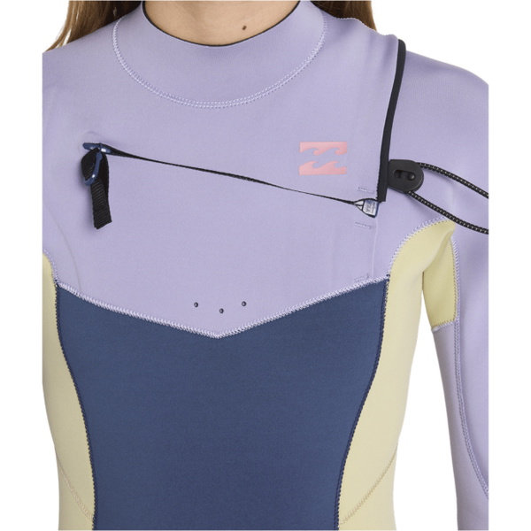 2026 Billabong Junior Synergy Natural 4/3mm Chest Zip Wetsuit 24RW193504 - Stormy Blue